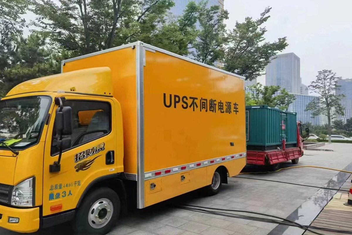 白山发电机租赁施工现场